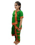 BookMyCostume Bharatanatyam Costume for Girls and Women – Green with Red Border | Classical Dance Dress | Indian Dance Dress for Girls | Traditional Dance Outfit